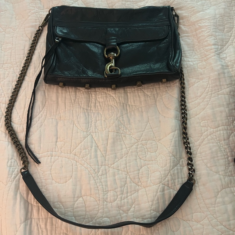 Rebecca Minkoff Black Leather Chain Strap Bag